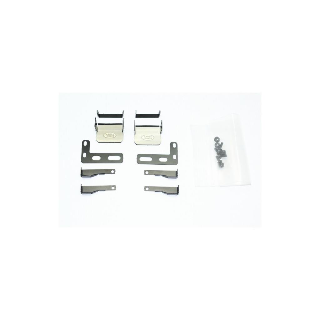 SCALE ACCESSORIES: STAINLESS STEEL SIDE STEP FOR TRX-4 DEFENDER -18PC SET